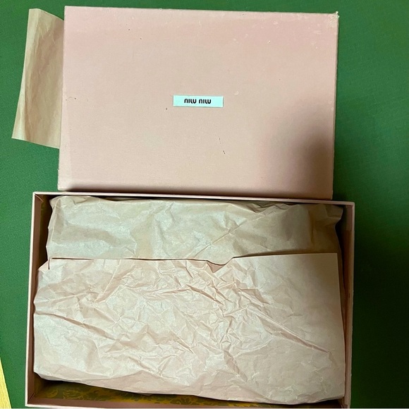 NWT Miu Miu Brown Sandals Leather Wedges Leather Heels 8.5 - Picture 4 of 15